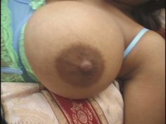 Big ebony girl with massive tits Kandi Kream bounces her booty on BBC