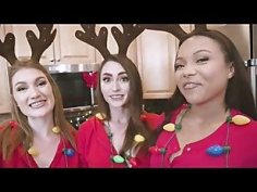 Naughty teens fucked by santa during quarantine holiday canadian public interracial blowjobs