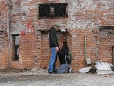 Blowjob At The Abandoned Train Station